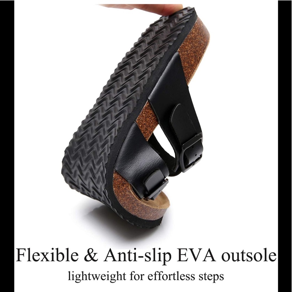 Men Toe Ring Flat Leather Sandals - image 6